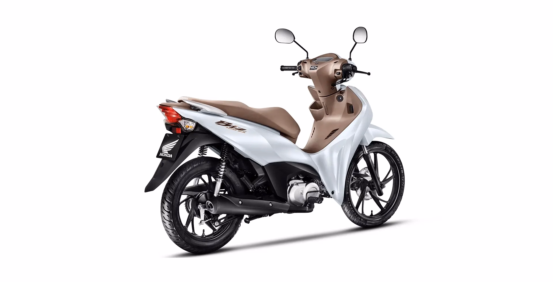 Honda Biz 125 EX traseira direita branca - 26 de 32