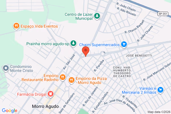 Mapa da localização - Morro Agudo