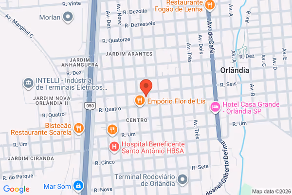 Mapa da localização - Orlândia (Matriz)